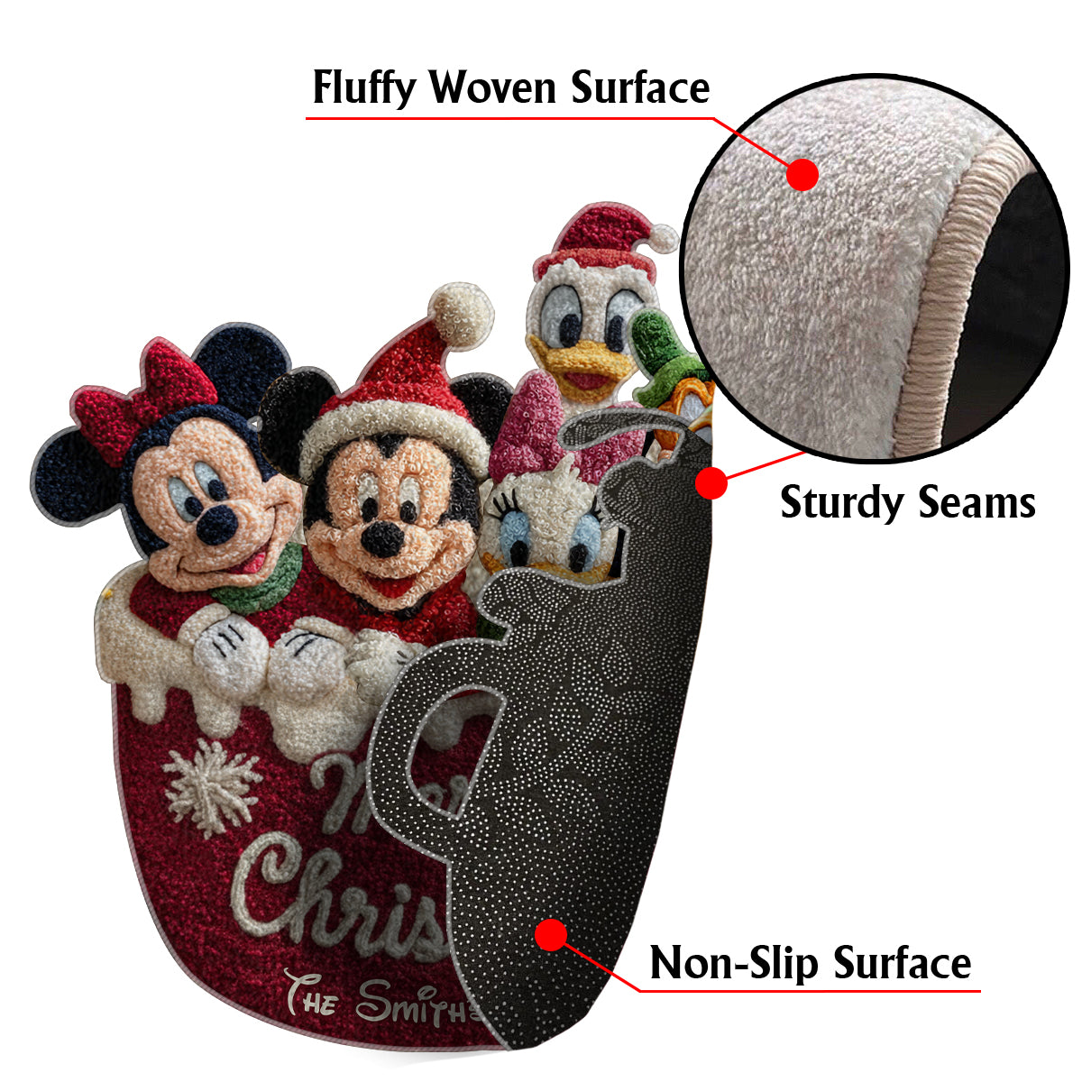 Magical Christmas - Personalized Mouse Non-Slip Tufted Rug