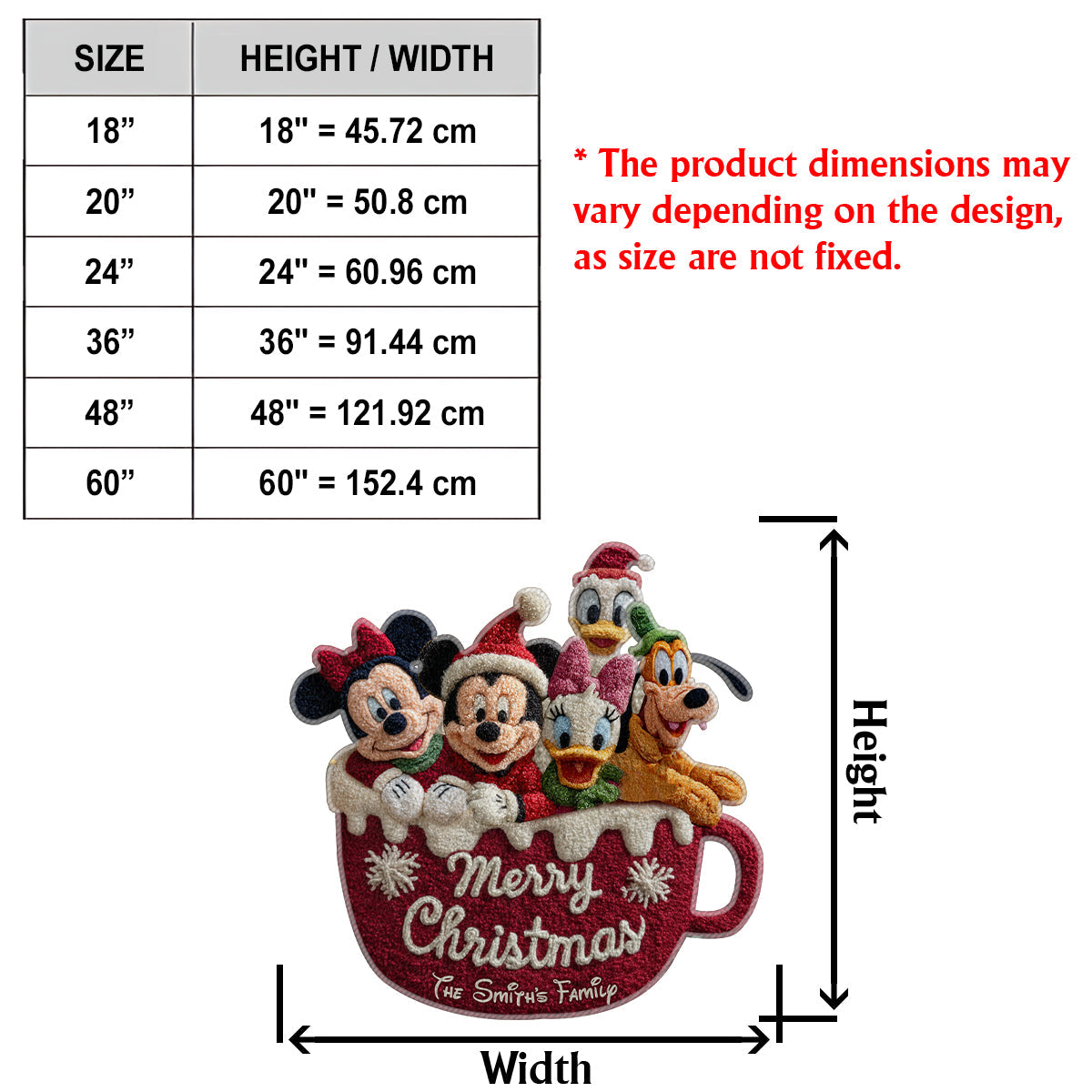 Magical Christmas - Personalized Mouse Non-Slip Tufted Rug