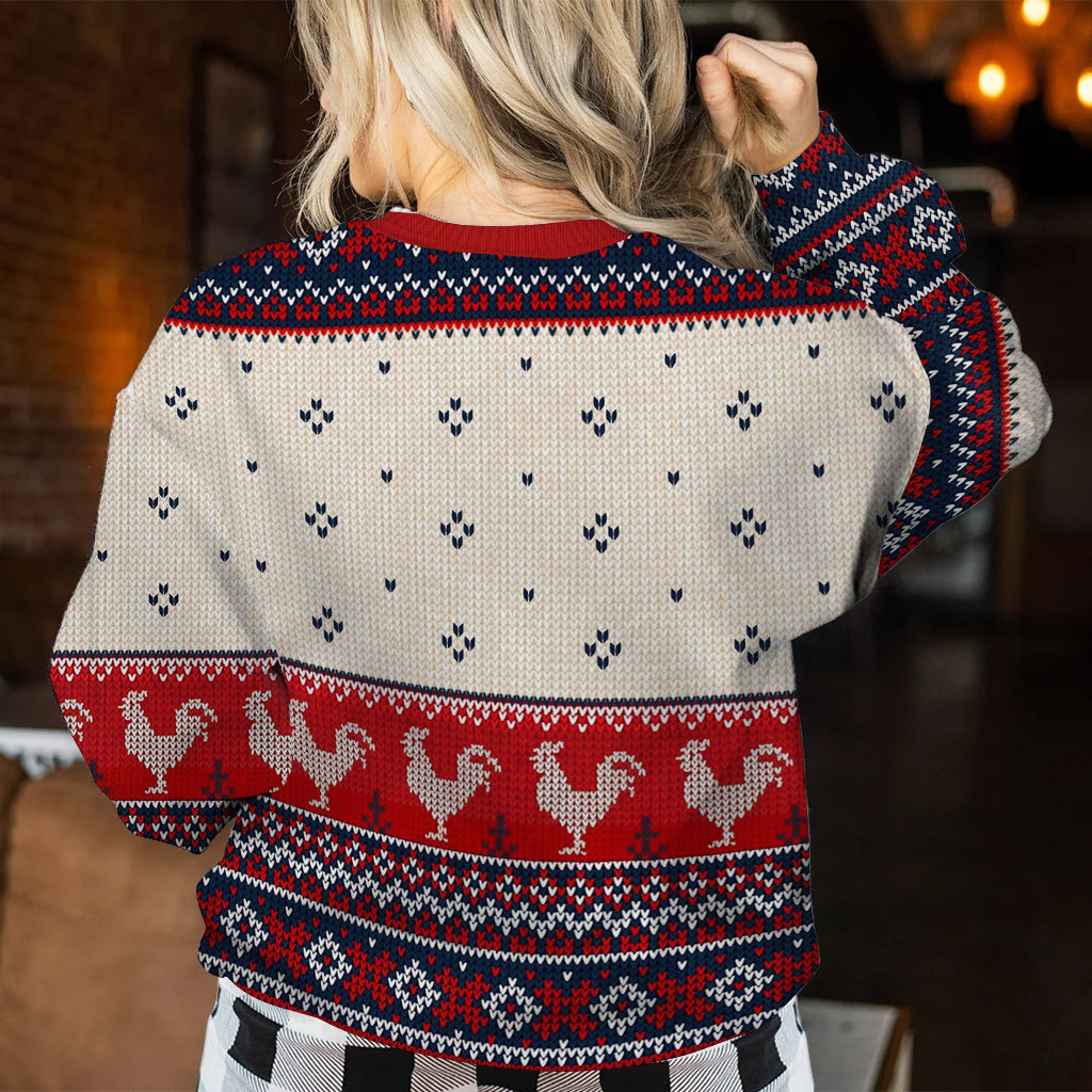 Heii Chicken Christmas - Personalized Chicken Ugly Sweater