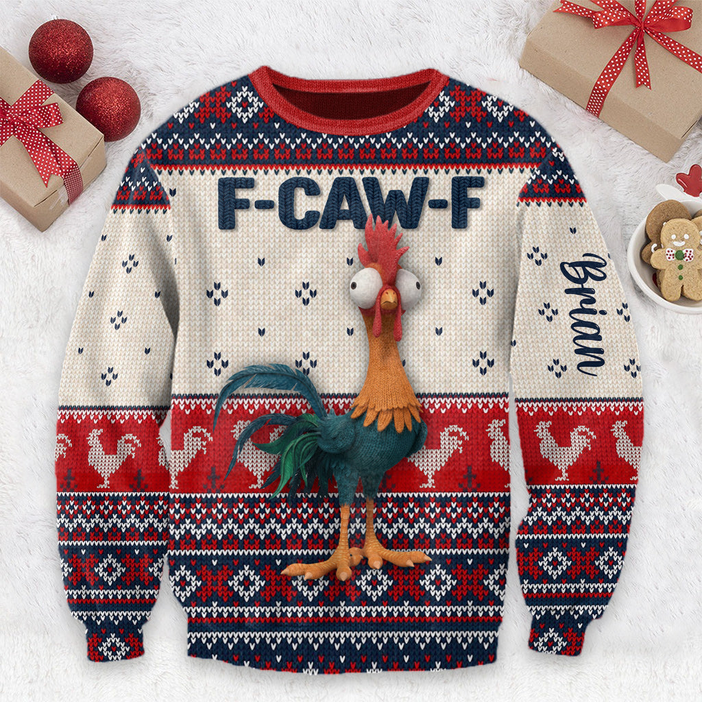 Heii Chicken Christmas - Personalized Chicken Ugly Sweater