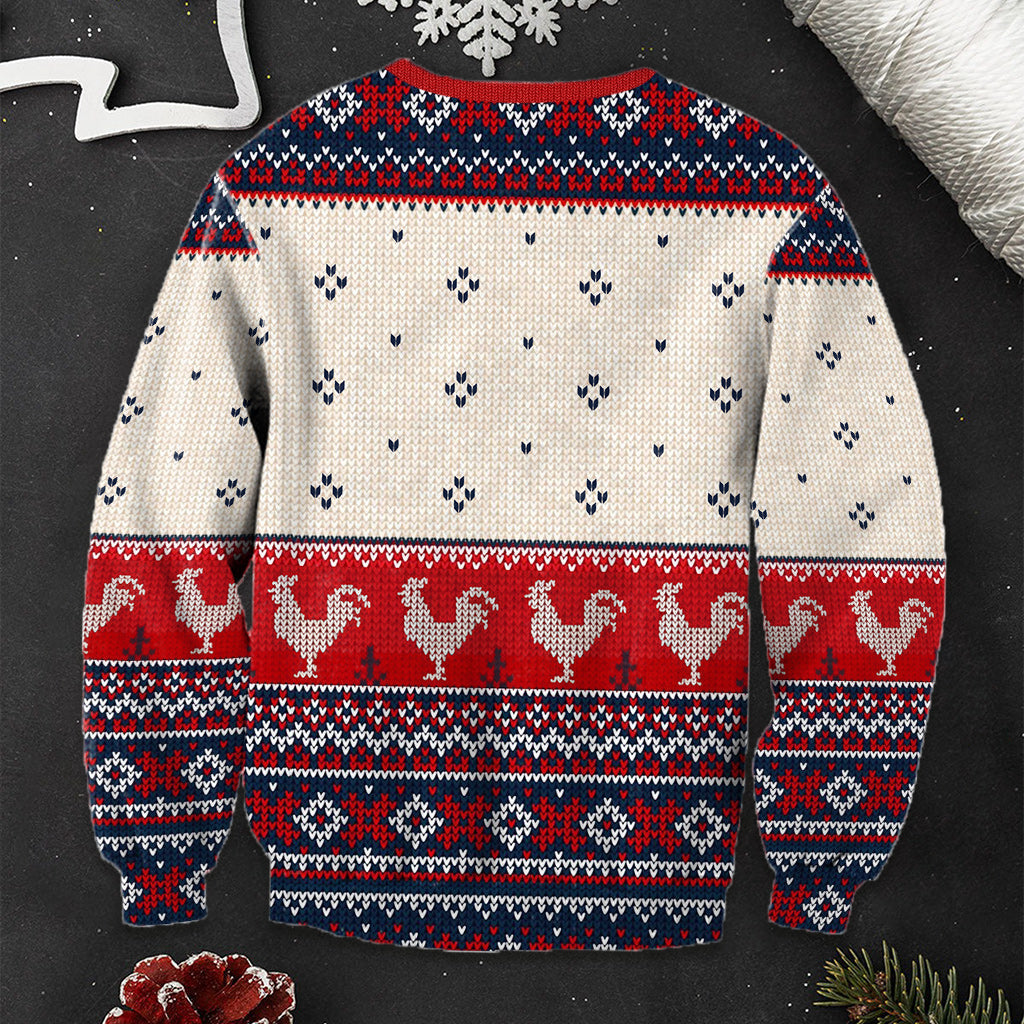 Heii Chicken Christmas - Personalized Chicken Ugly Sweater