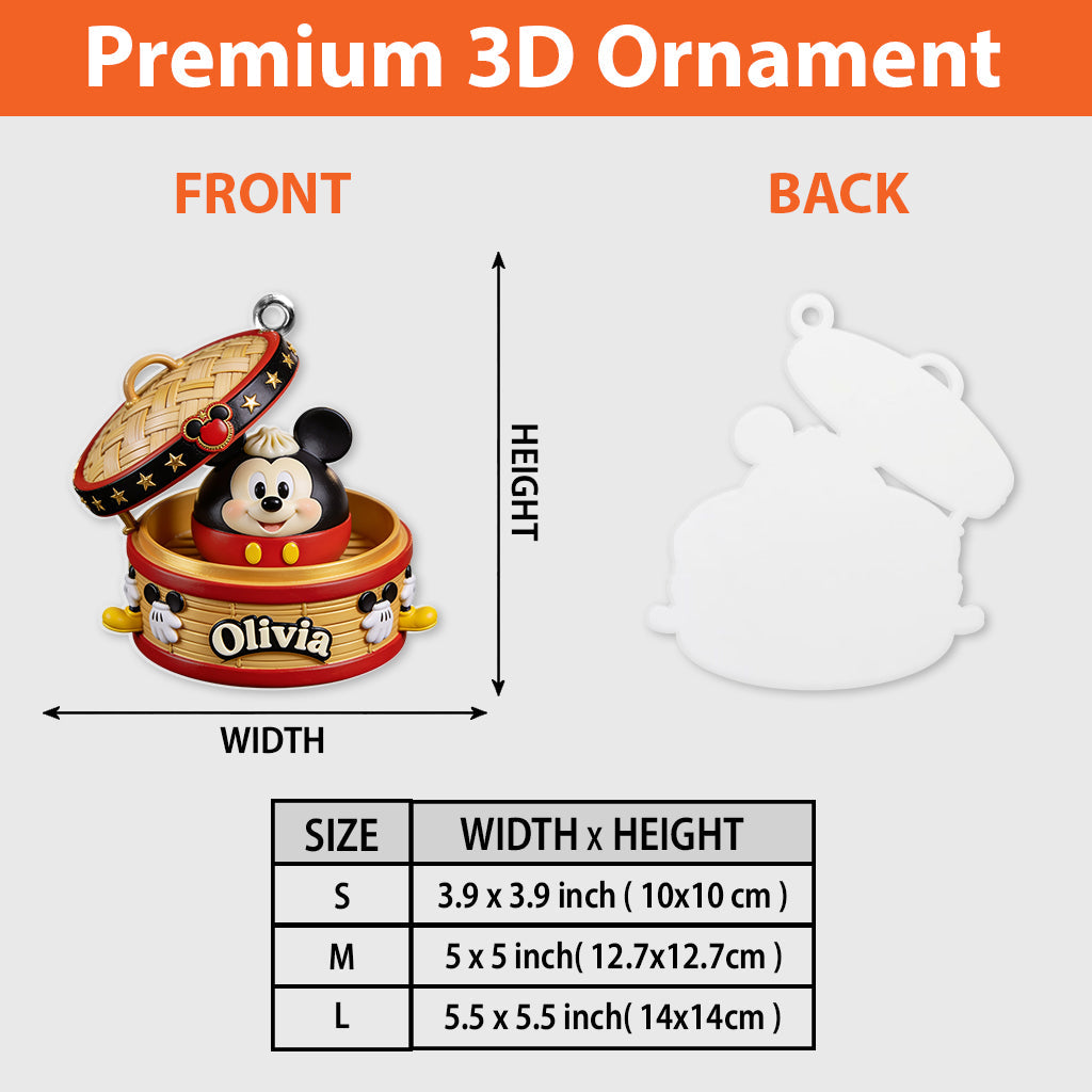 Magical Dumpling - Personalized Mouse Premium 3D Ornament