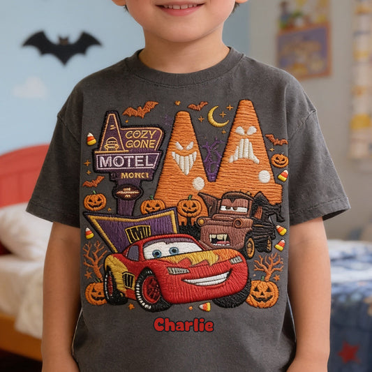 Spooky Halloween Car Friend - Personalized Racing Lover All Over Shirt