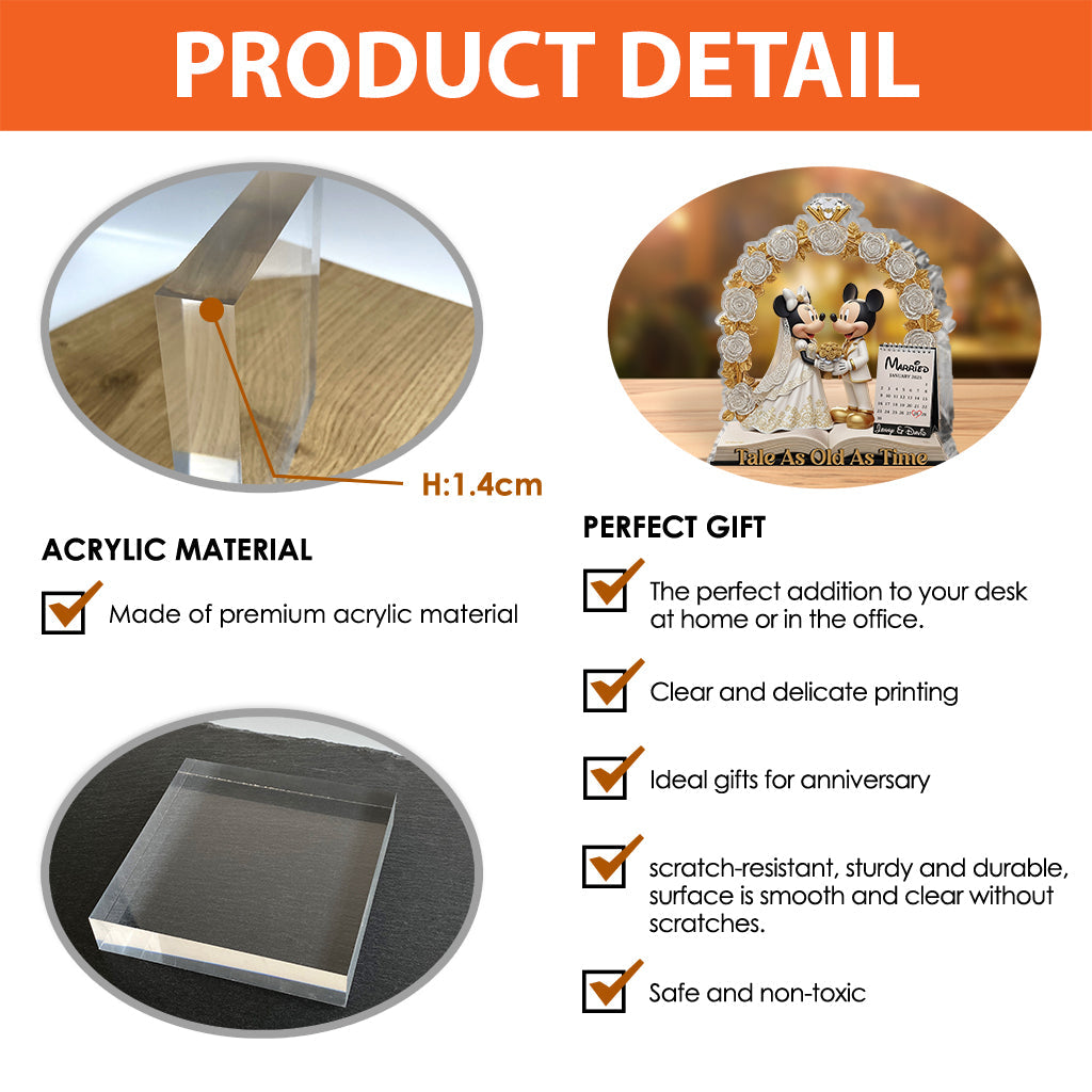 Tale As Old As Time - Personalized Mouse Custom Shaped Acrylic Plaque