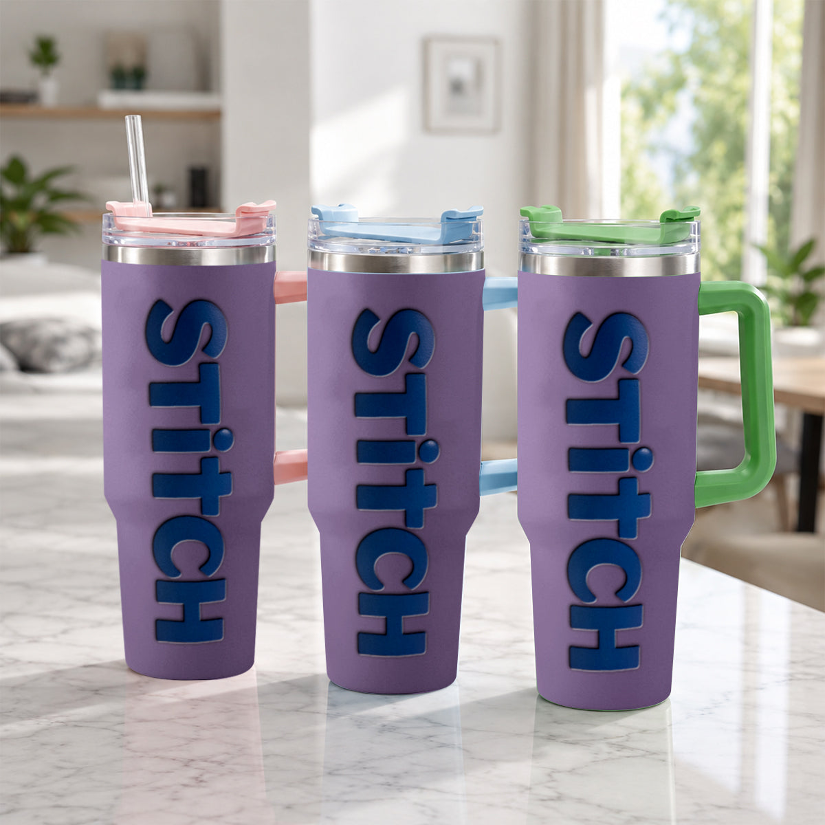 Ohana Tumbler with Charms - Personalized Ohana Tumbler With Handle