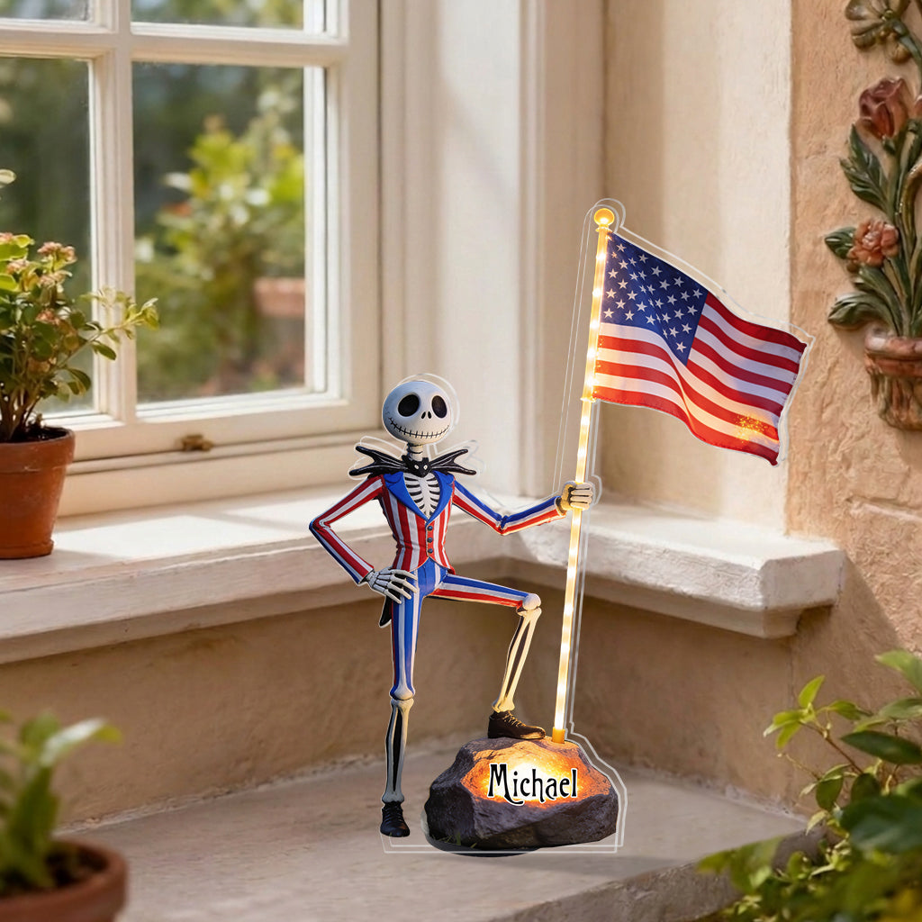 Celebrate 4th Of July - Personalized Nightmare Solar Acrylic Light