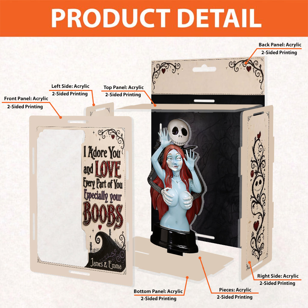 Naughty Spooky Couple - Personalized Nightmare Acrylic Display Box