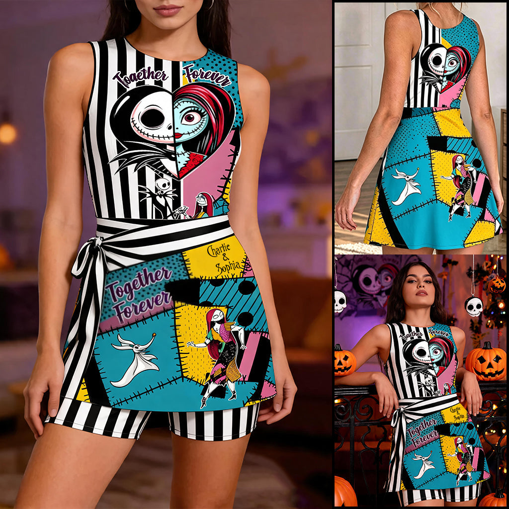 Together Forever - Personalized Nightmare Wrap Skort Dress
