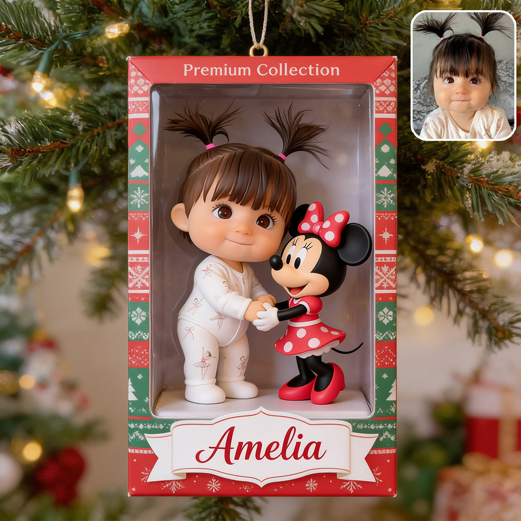 Kid Gift Merry Christmas - Personalized Mouse Premium 3D Ornament