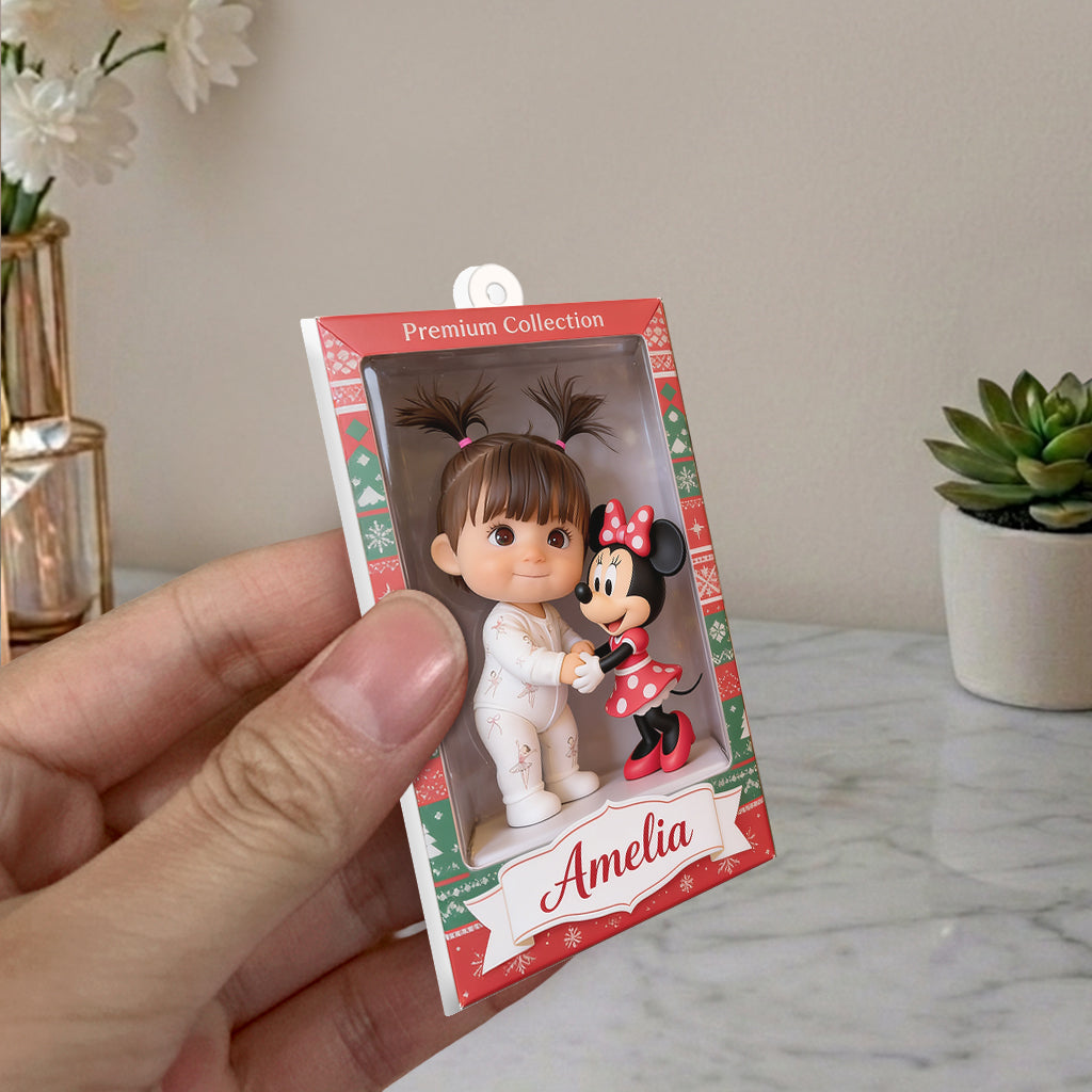 Kid Gift Merry Christmas - Personalized Mouse Premium 3D Ornament