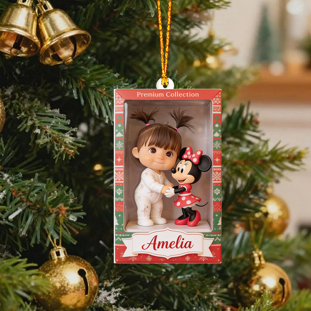 Kid Gift Merry Christmas - Personalized Mouse Premium 3D Ornament