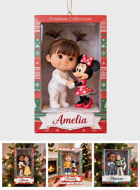 Kid Gift Merry Christmas - Personalized Mouse Premium 3D Ornament