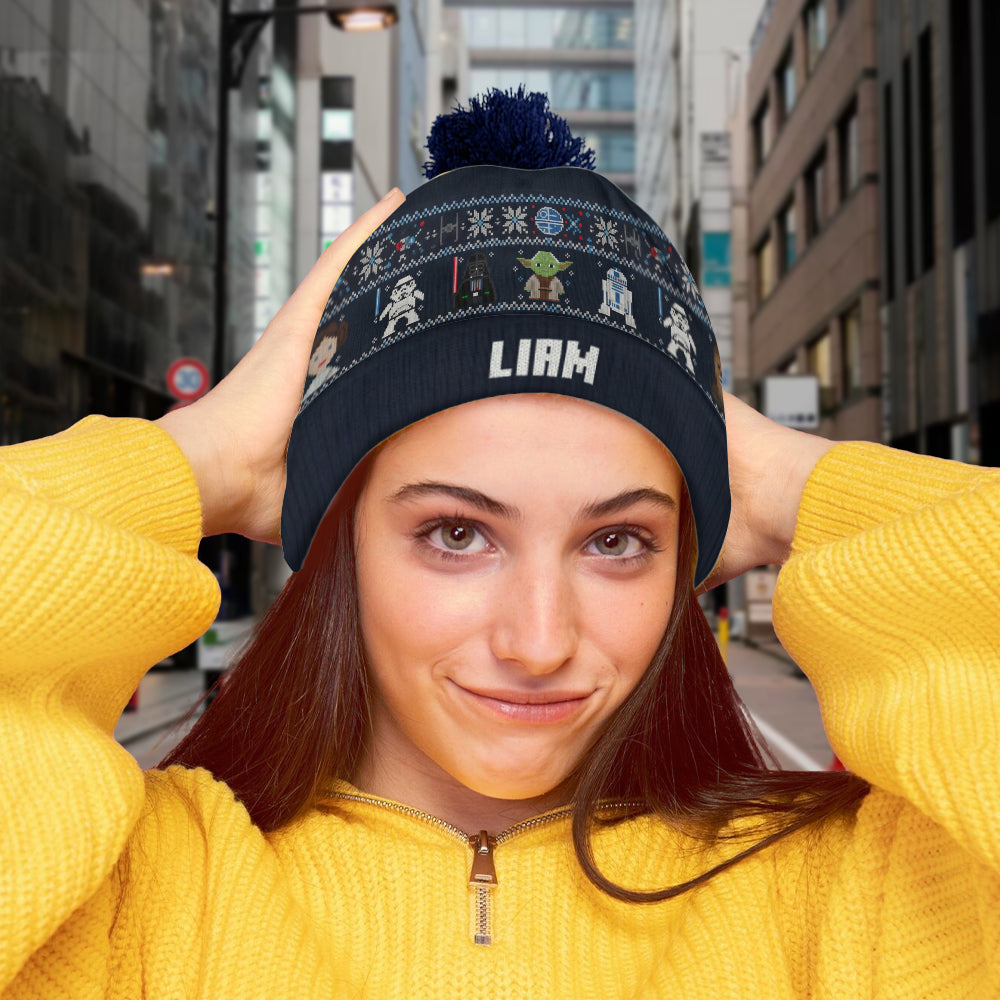 Joy To The Galaxy - Personalized The Force Beanie Hat