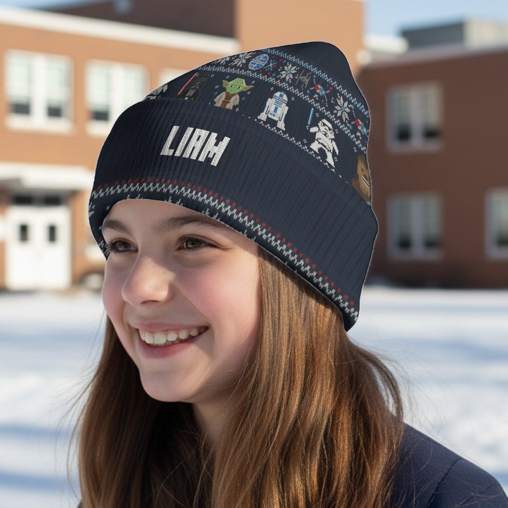 Joy To The Galaxy - Personalized The Force Beanie Hat