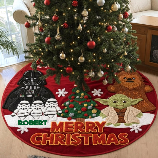 Merry Christmas - Personalized The Force Tree Skirt