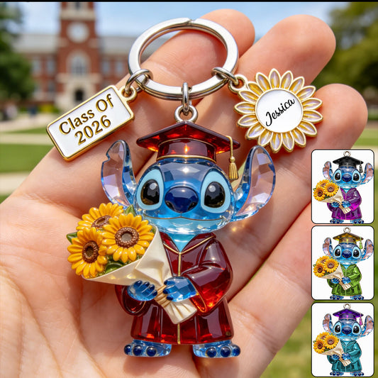 Class Of 2026 - Personalized Ohana Keychain With Charms