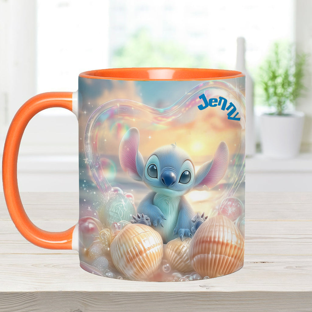 Blue Ohana Summer Vibes - Personalized Ohana Accent Mug