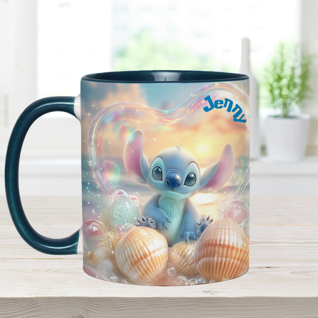 Blue Ohana Summer Vibes - Personalized Ohana Accent Mug