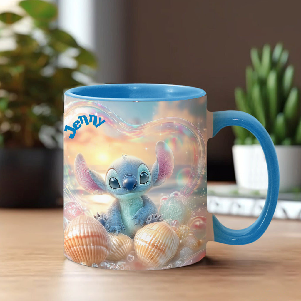 Blue Ohana Summer Vibes - Personalized Ohana Accent Mug