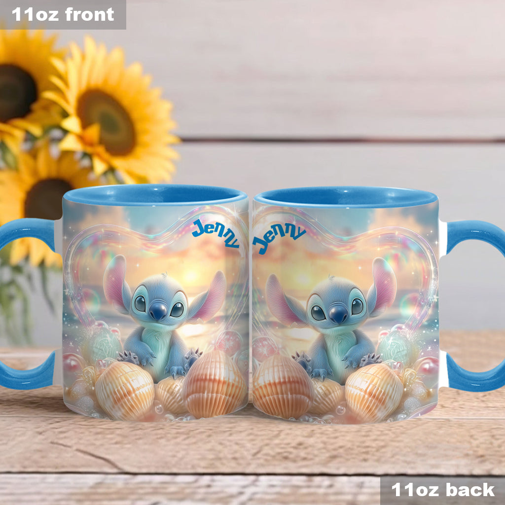Blue Ohana Summer Vibes - Personalized Ohana Accent Mug