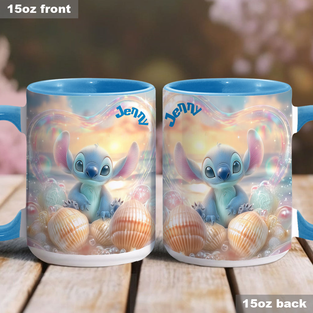Blue Ohana Summer Vibes - Personalized Ohana Accent Mug