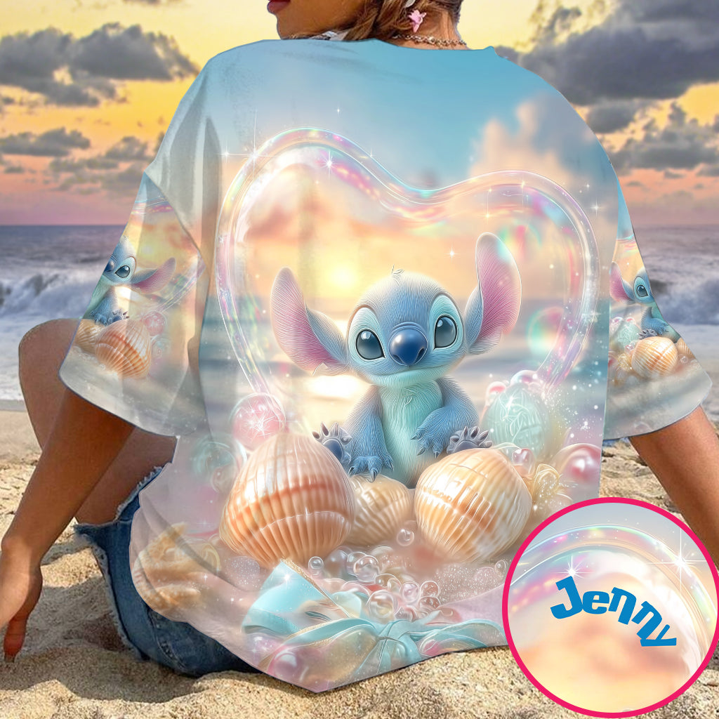 Blue Ohana Summer Vibes - Personalized Ohana All Over Shirt