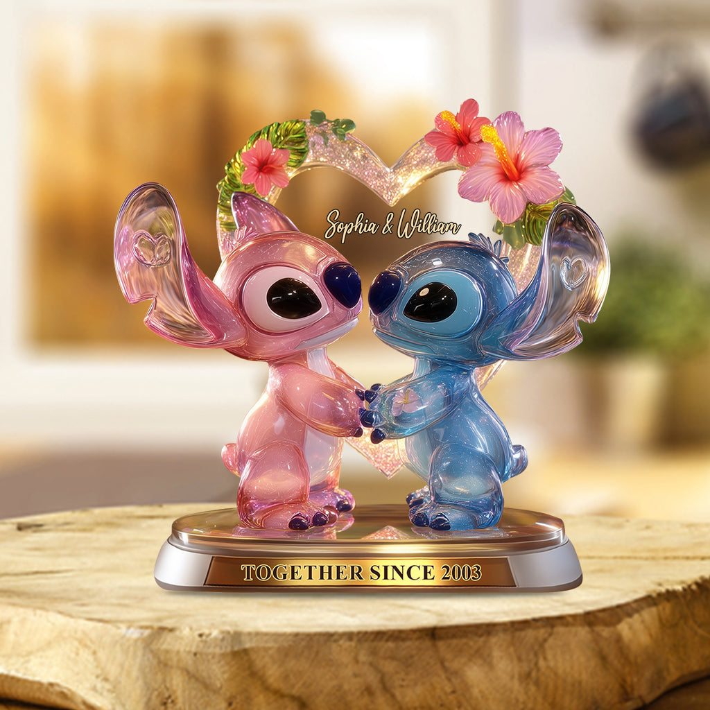 Couple Love Together Since - Personalized Ohana Custom Shaped Acrylic Plaque