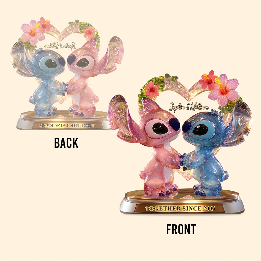 Couple Love Together Since - Personalized Ohana Custom Shaped Acrylic Plaque