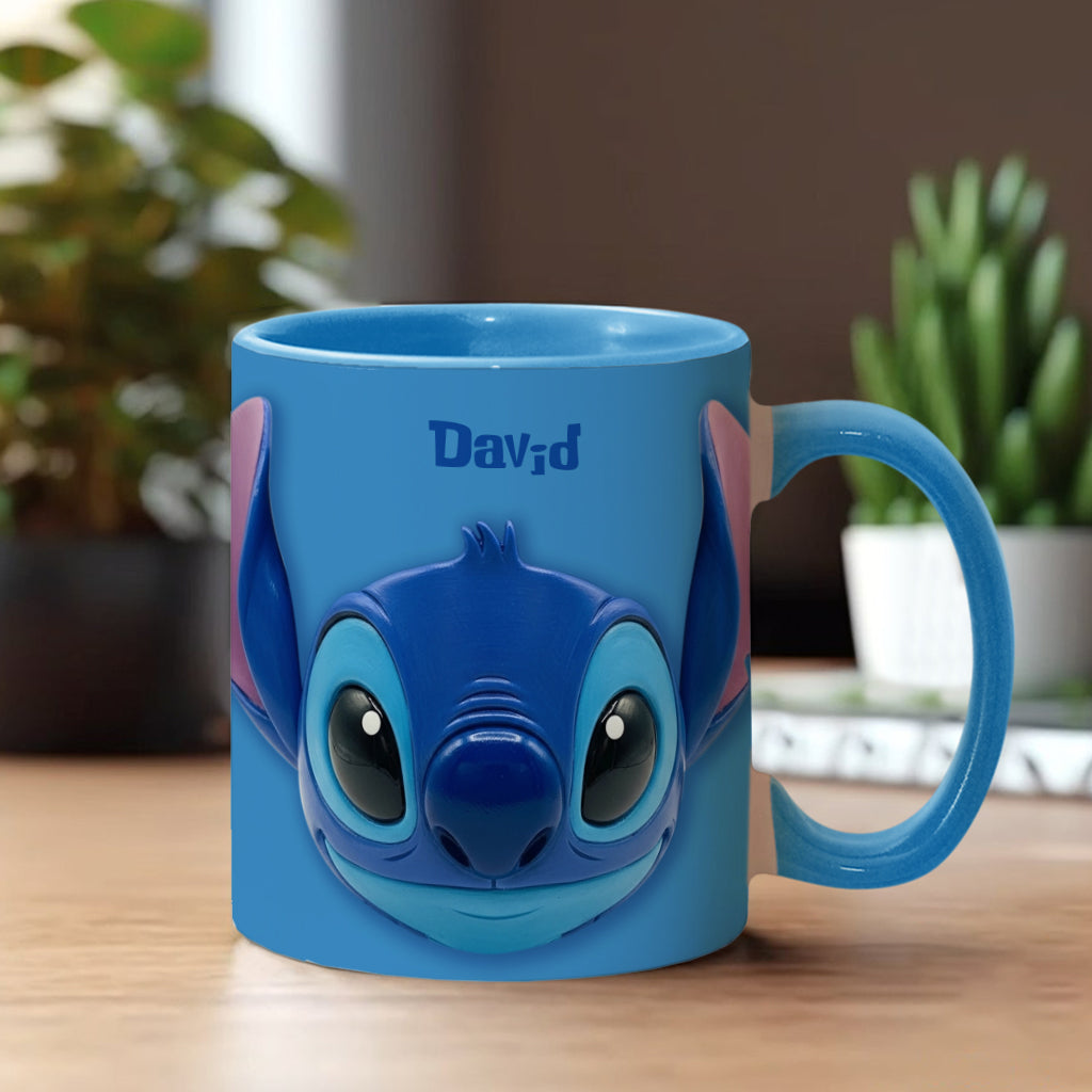 Blue Ohana - Personalized Ohana Accent Mug