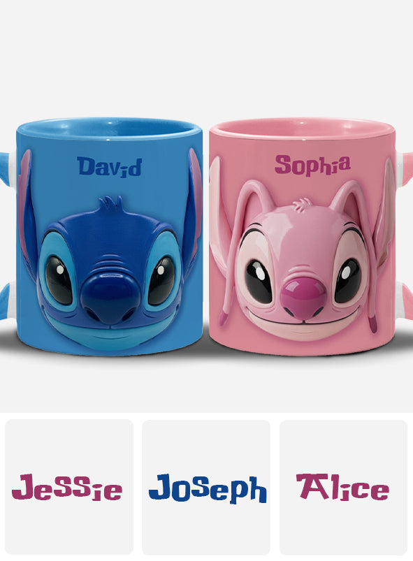 Blue Ohana - Personalized Ohana Accent Mug