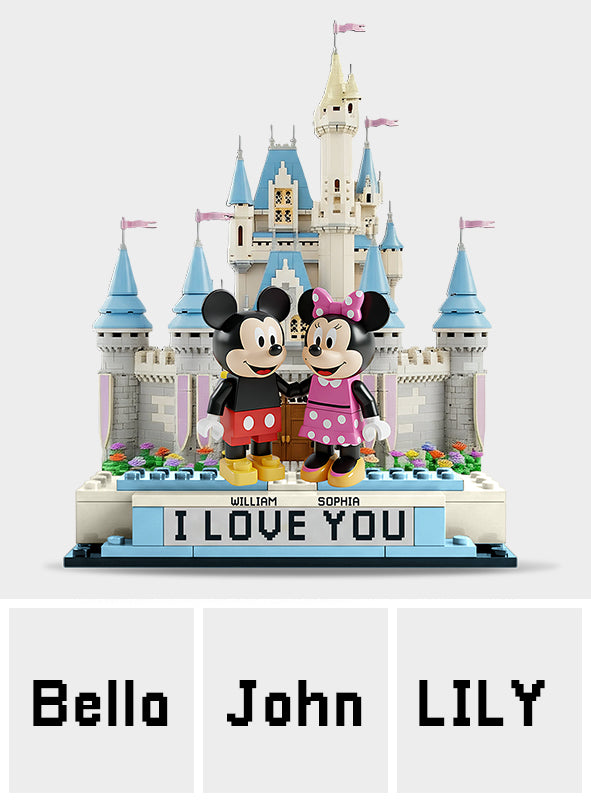 Cute Mouse Couple - Personalized Mouse Custom Shaped Acrylic Plaque