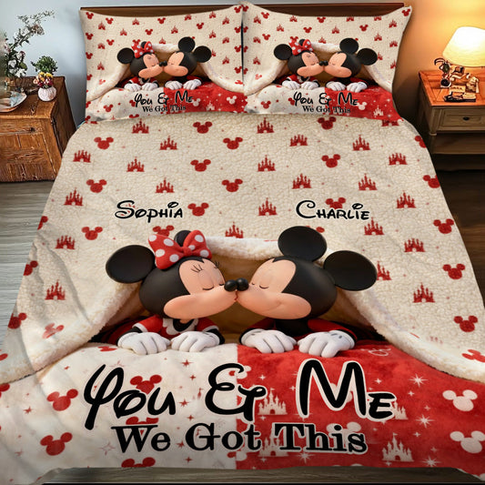 You & Me We Got This - Personalized Mouse Quilt Set