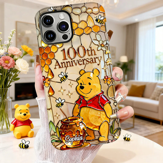 Honey Bear 100th Anniversary - Personalized Yellow Bear Full Print Phone Case
