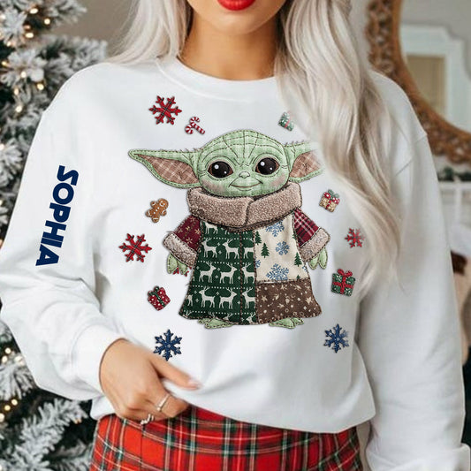 Merry Christmas - Personalized The Force Ugly Sweater