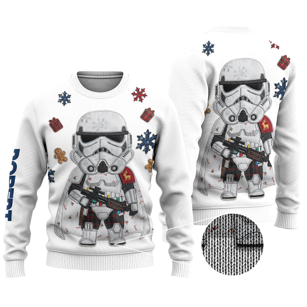 Merry Christmas - Personalized The Force Ugly Sweater