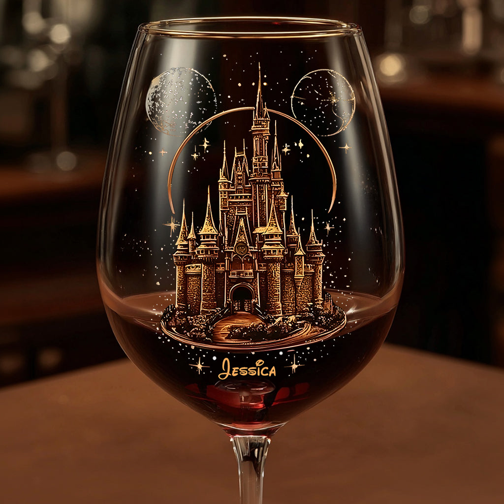 Magical Castle - Personalized Mouse Wine Glass With Long Stem