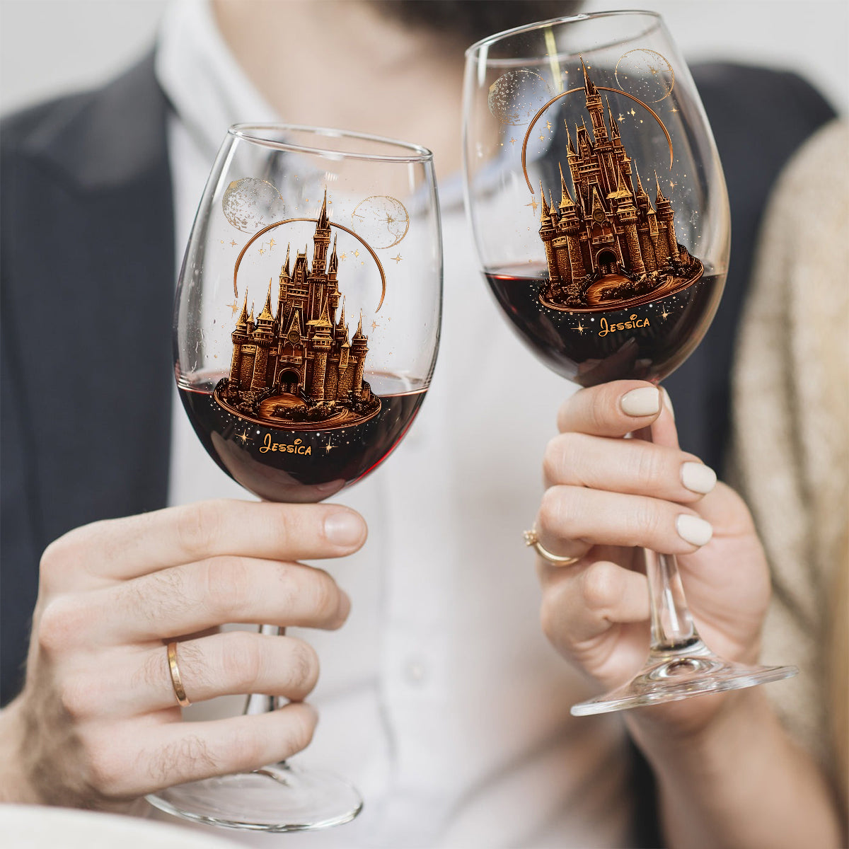 Magical Castle - Personalized Mouse Wine Glass With Long Stem