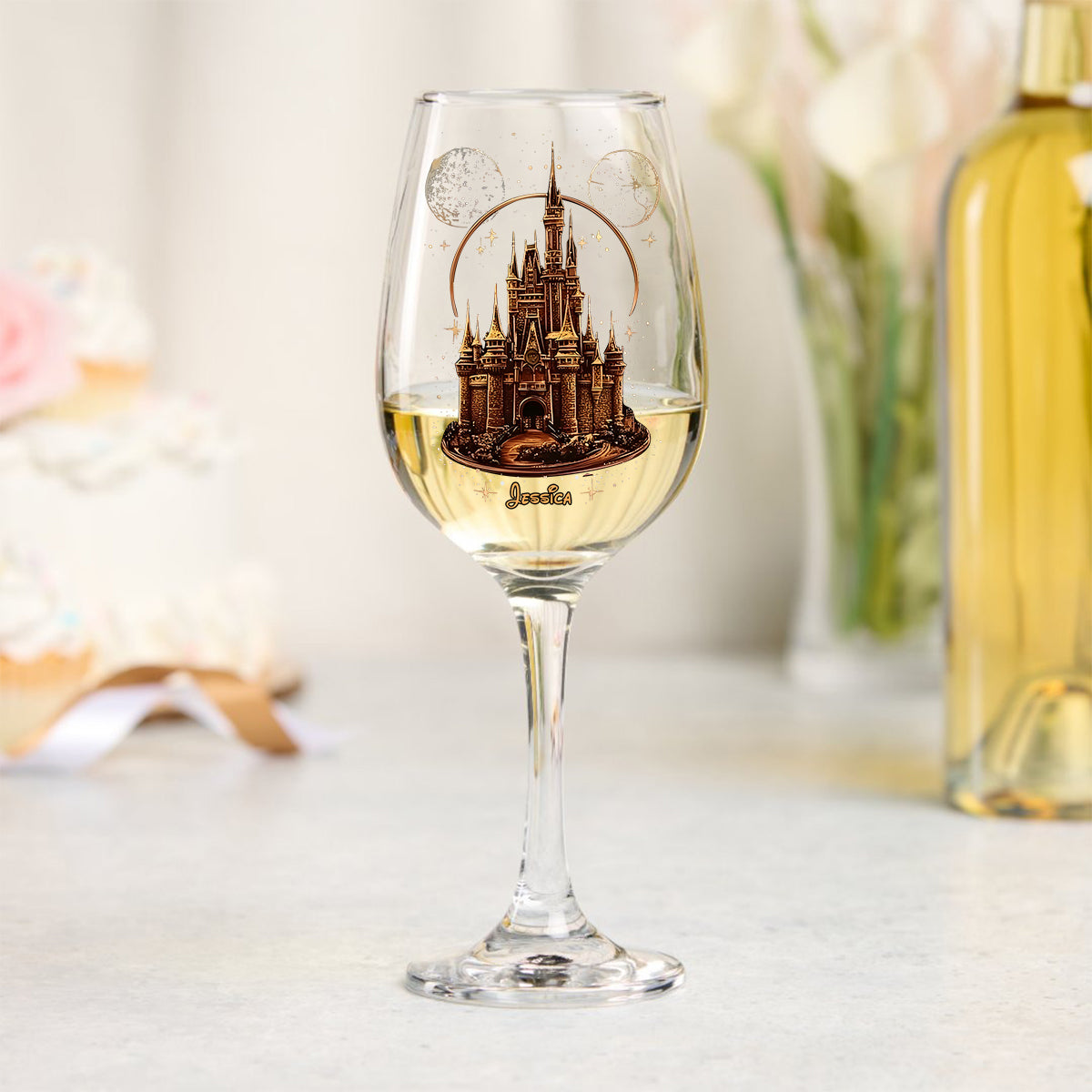 Magical Castle - Personalized Mouse Wine Glass With Long Stem