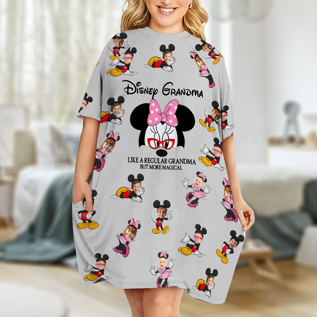 Magical Grandma - Personalized Mouse Sleep T-shirt Dress