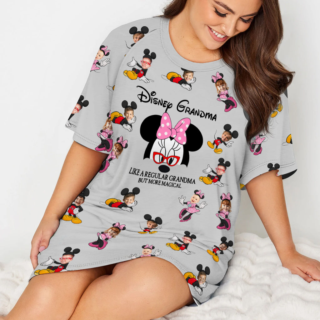 Magical Grandma - Personalized Mouse Sleep T-shirt Dress