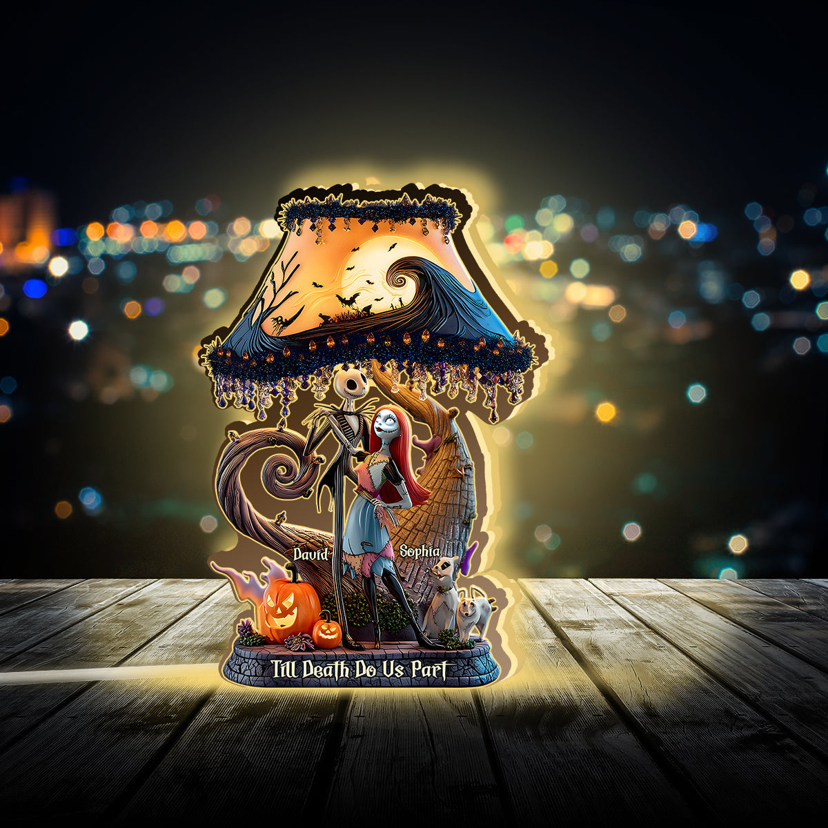 Till Death Do Us Part - Personalized Nightmare Acrylic LED Night Light