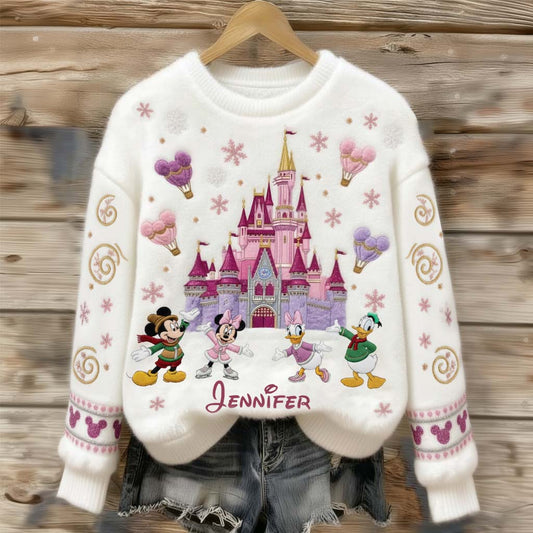Magical Winter Castle - Personalized Mouse All Over Shirt