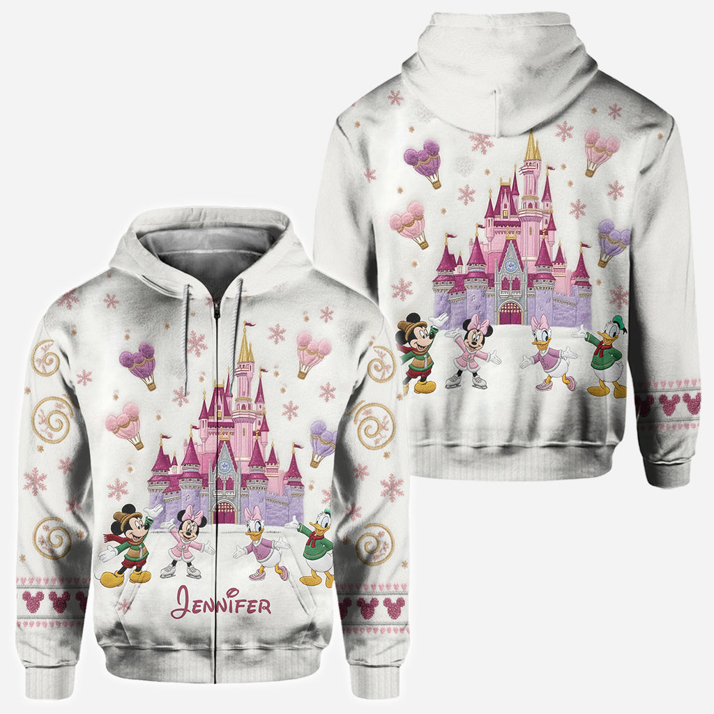 Magical Winter Castle - Personalized Mouse All Over Shirt