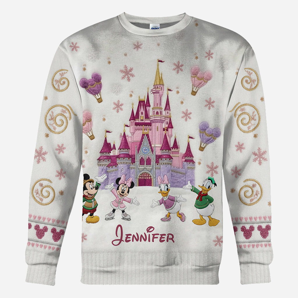 Magical Winter Castle - Personalized Mouse All Over Shirt