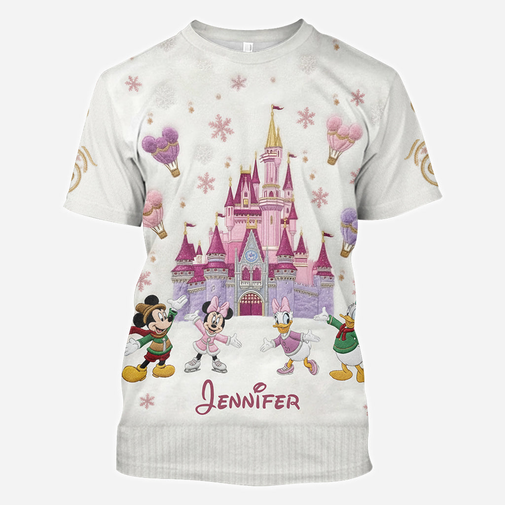 Magical Winter Castle - Personalized Mouse All Over Shirt
