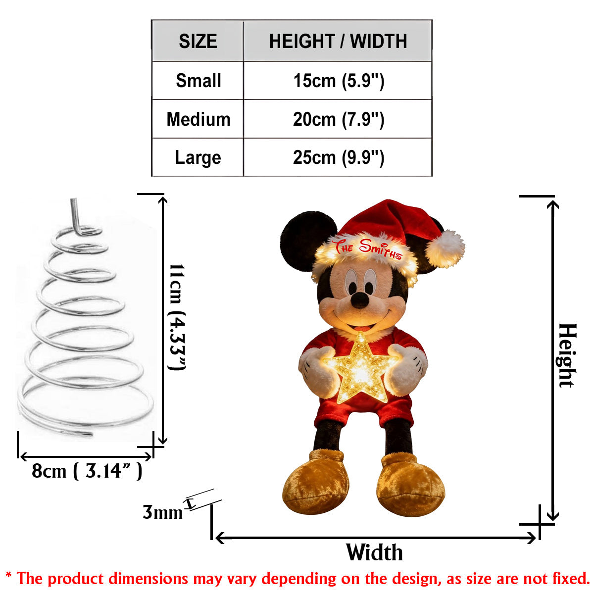 Magical Christmas - Personalized Mouse LED Light Tree Topper