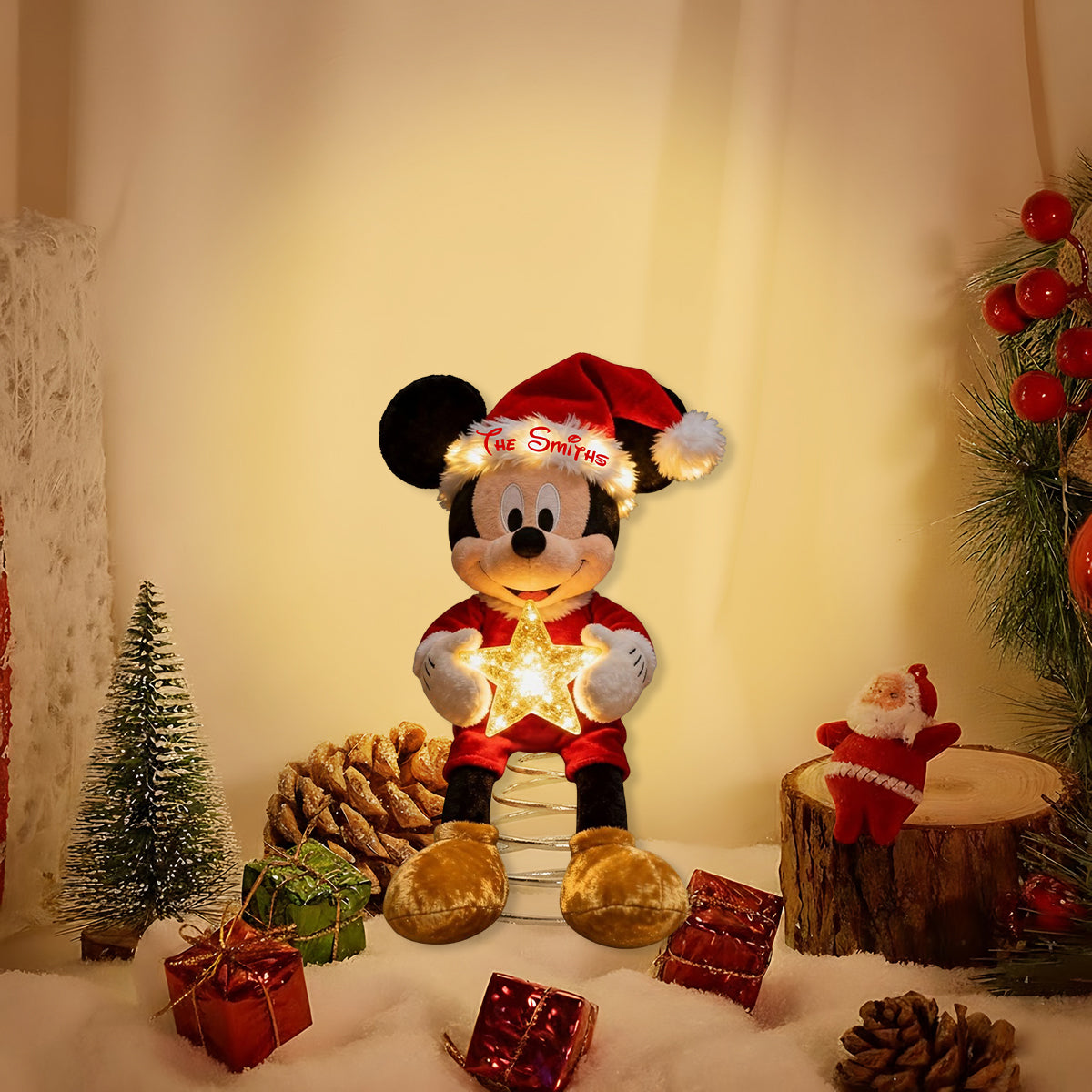 Magical Christmas - Personalized Mouse LED Light Tree Topper