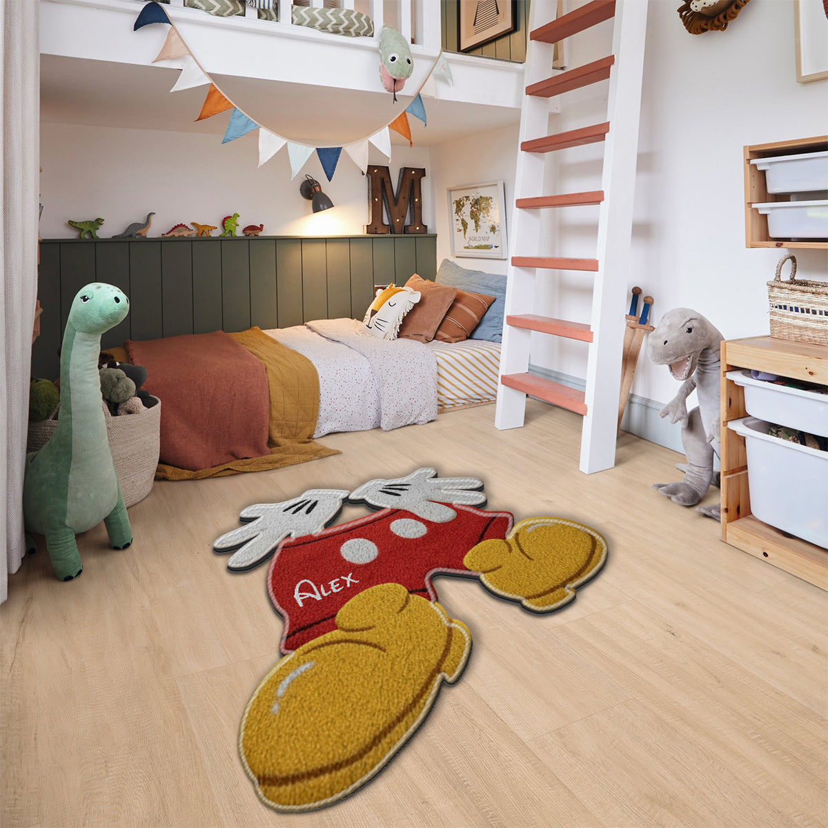 Whimsical Clothing - Personalized Mouse Non-Slip Tufted Rug
