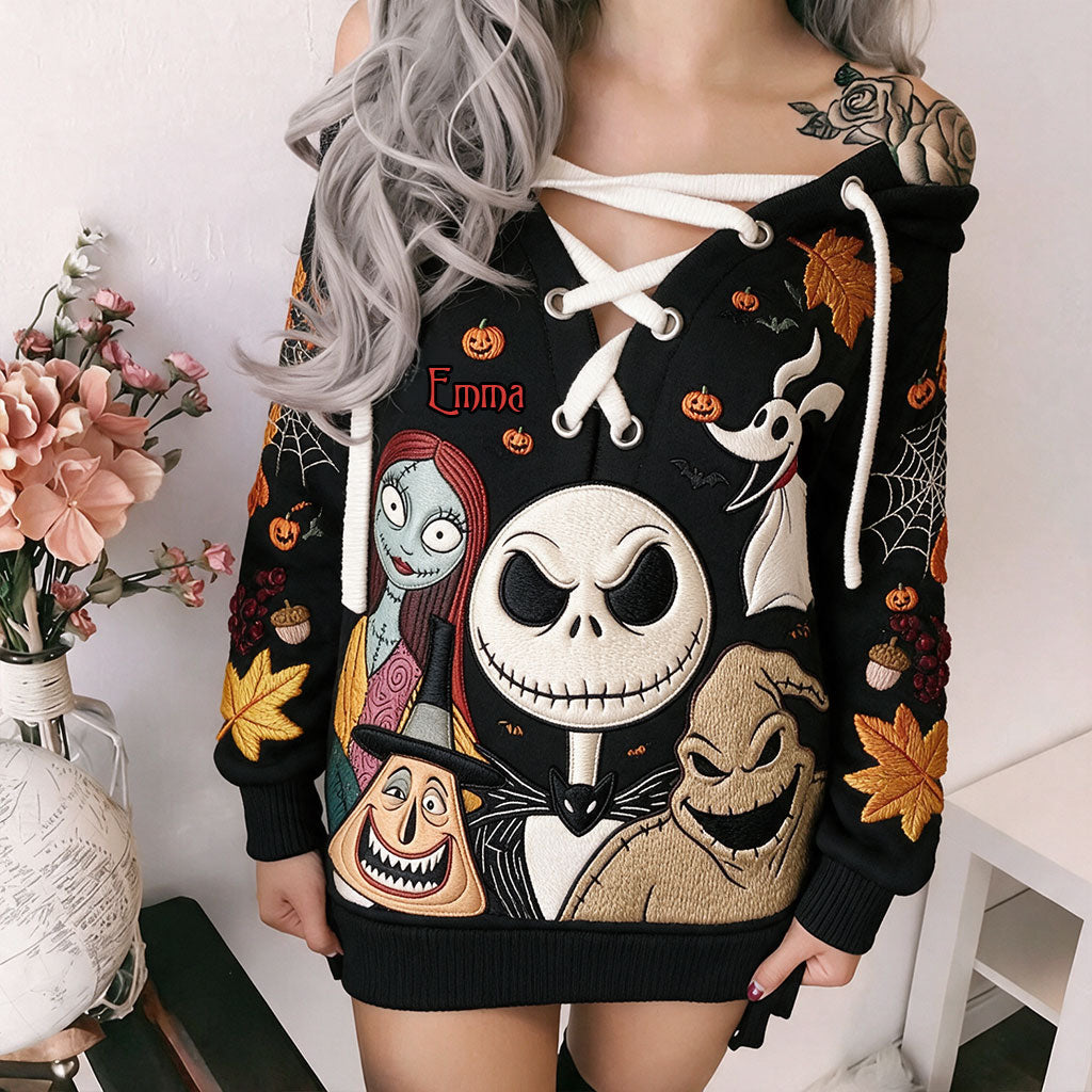 The Nightmare - Personalized Nightmare Off Shoulder Long Sleeve Dress