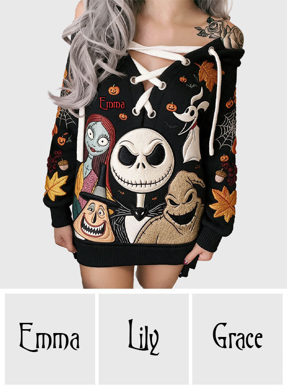 The Nightmare - Personalized Nightmare Off Shoulder Long Sleeve Dress